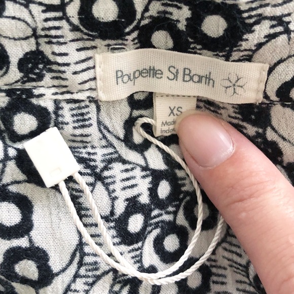 Poupette St Barth Heni Mini Dress Black and White Floral Size XS - Picture 8 of 9